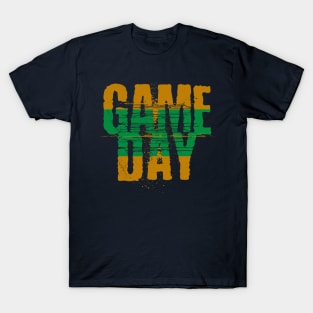 Navy and Gold Gameday // Grunge Vintage Football Game Day T-Shirt